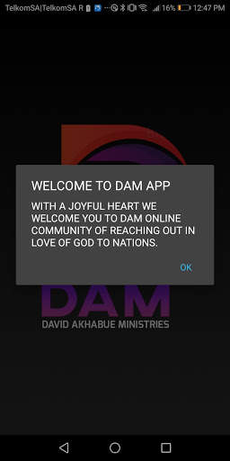DAM screenshot 2