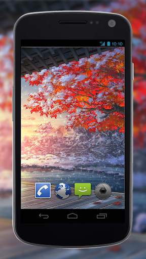 Anime Girl Winter Sunset Live Wallpaper screenshot 3