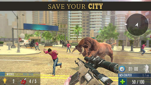 Angry Bull Attack Shooting स्क्रीनशॉट 1