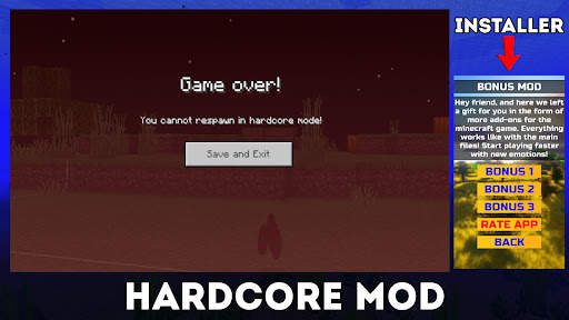 Hardcore Mod for Minecraft PE screenshot 2