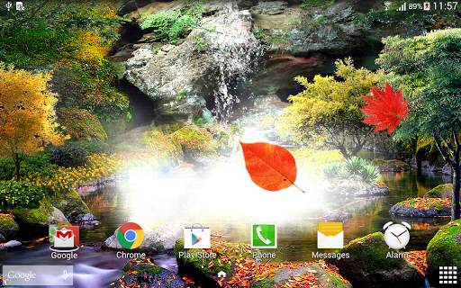 3D Autumn Waterfall Wallpaper screenshot 6