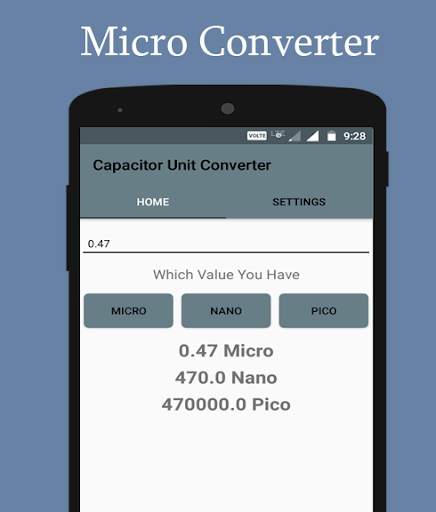 Capacitor Unit Converter screenshot 1
