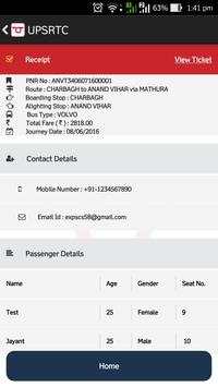 UPSRTC Mobile Reservation App screenshot 6