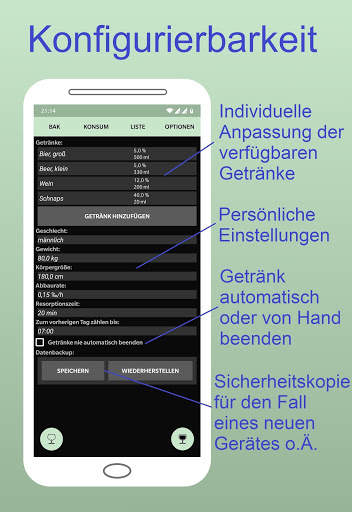 Alkoholtester Promillerechner Alkoholtracker screenshot 4