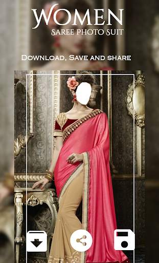 Hot Women Saree Photo Suit screenshot 5