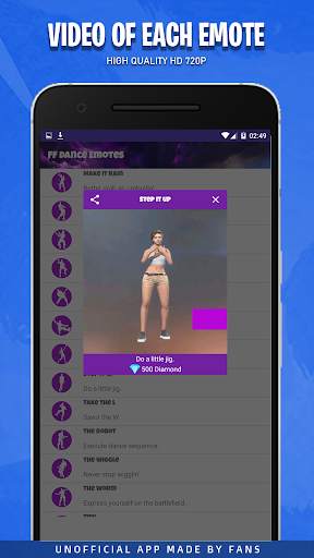 FF FREE Emotes Dances Shop Diamonds For BR 2020 screenshot 3