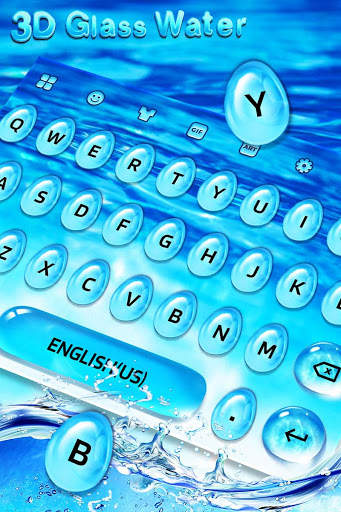 3D Glass Water Keyboard screenshot 1