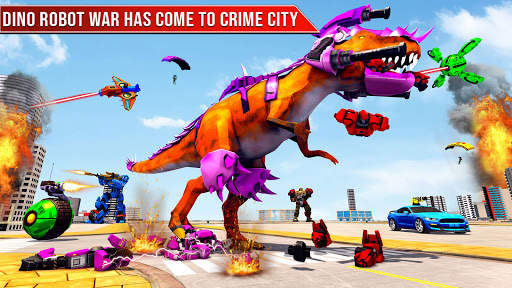 Dino Robot Car Transform Game screenshot 2