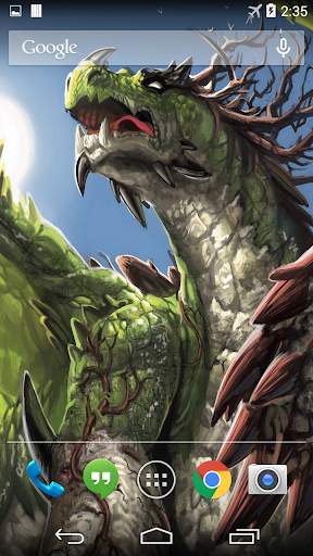 Green Dragon Live Wallpaper screenshot 1