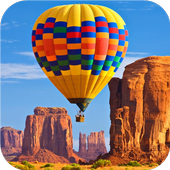 Hot air balloons.Wallpaper icon