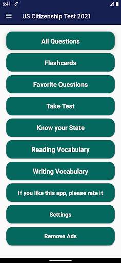 US Citizenship Test 2021 screenshot 1