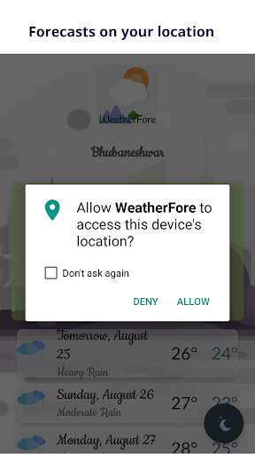 WeatherFore screenshot 1