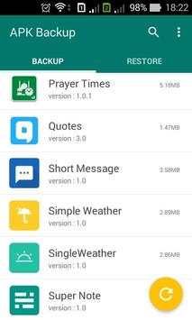 Back Up Apk screenshot 1