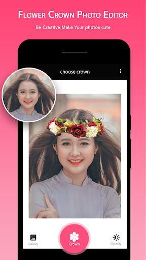 Flower crown photo editor screenshot 1