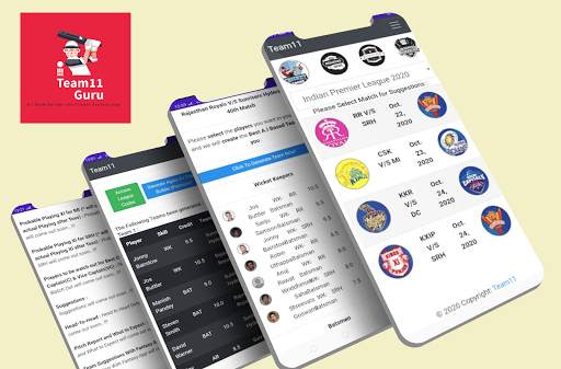 Team11 - A.I Team Builder for Cricket Fantasy Apps screenshot 1