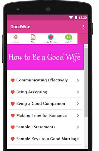 How to Be a Good Wife Guide screenshot 1