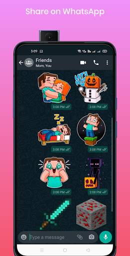 Minecraft Stickers for WhatsApp - WA Sticker screenshot 2