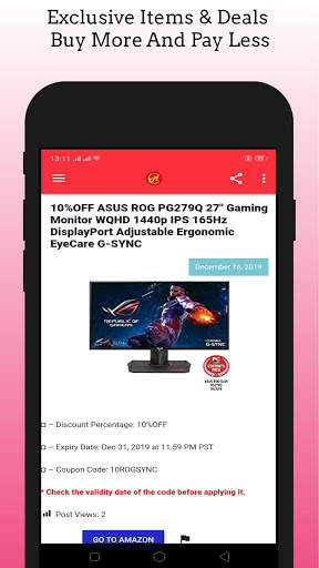 Coupons For Amazon / Promo Codes Deals Save Money स्क्रीनशॉट 6