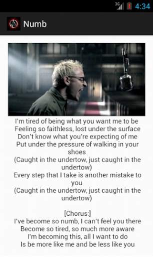 Linkin Park Lyrics 6 تصوير الشاشة