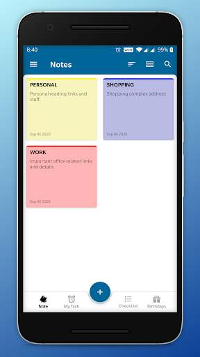 NotifyMe - Notes, Reminders and Birthdays скриншот 1