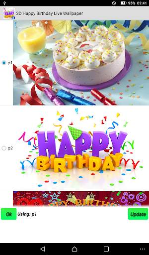 Happy Birthday Live Wallpaper - Screen Lock,Sensor screenshot 7