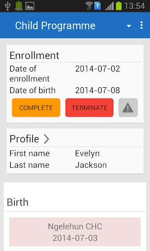 Tracker Capture for DHIS 2 screenshot 1