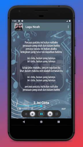Lagu Noah plus Lyric 4 تصوير الشاشة