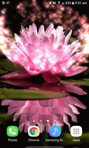 Pink Lotus Live Wallpaper screenshot 2