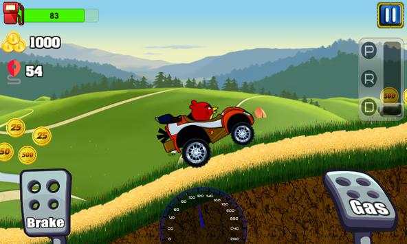 Super Angry Birds Car Hill Racing screenshot 7