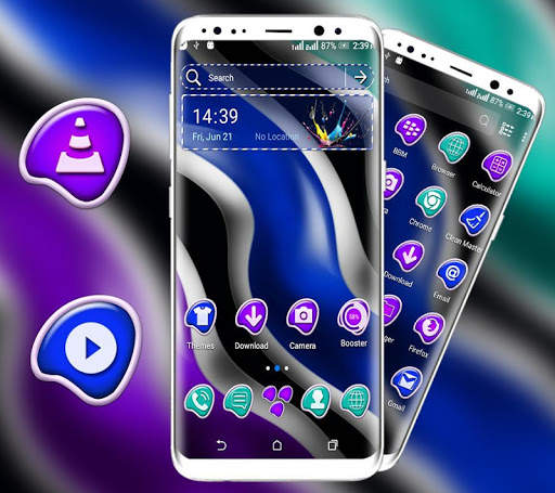 Candy Waves Launcher Theme screenshot 1