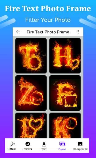 Fire Text Photo Frame скриншот 6