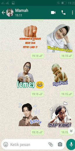 Stiker WA Lucu Kocak Keren screenshot 7