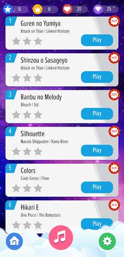 Anime Piano Tiles Offline - Free Magic Piano Games screenshot 3