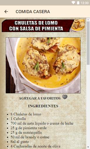 Comida caseira screenshot 3