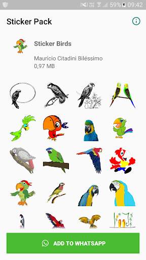 Stickers Birds स्क्रीनशॉट 1