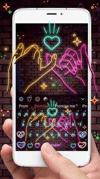 Neon Pink Promise Keyboard Theme screenshot 1