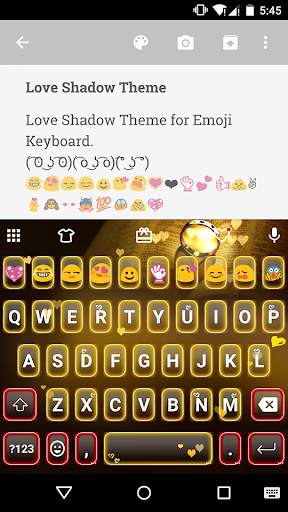 Love Shadow Emoji Keyboard screenshot 1