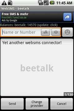 WebSMS: Beetalk Connector screenshot 1