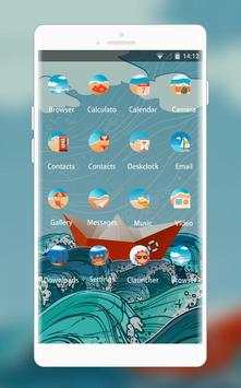 Theme for Android: Paper Sea Boat Live Wallpaper screenshot 2