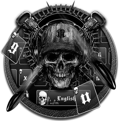 Horror Gun Skull Keyboard 10001002