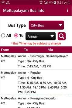 Mettupalayam Bus Info screenshot 5