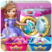 Young Princess Laundry Wash Day - Ironing clothes icon