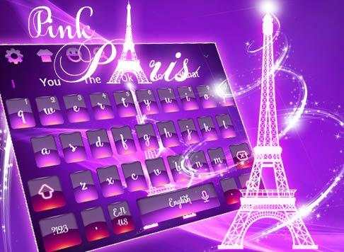 Magical Pink Paris Keyboard Theme screenshot 5