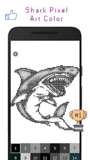 Shark Pixel Art Color screenshot 3