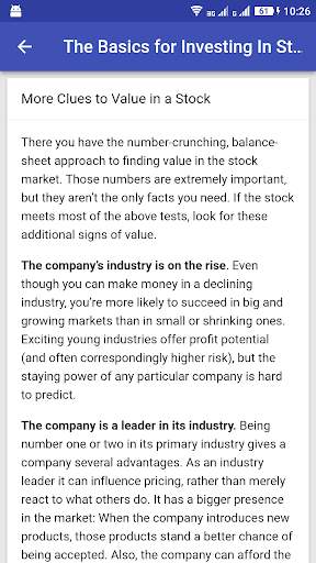 THE BASICS FOR INVESTING IN STOCKS screenshot 8