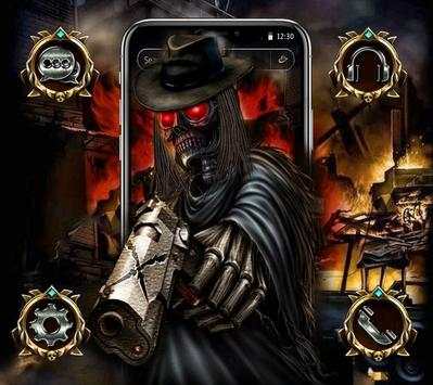 Horror Ghost Skull Gun Theme screenshot 3