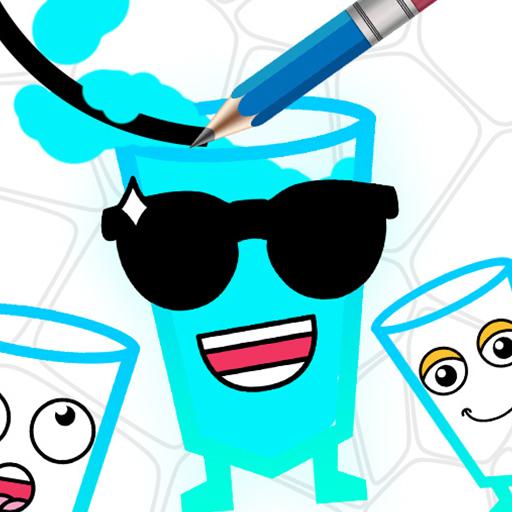 juego de agua de dibujo lineal icon