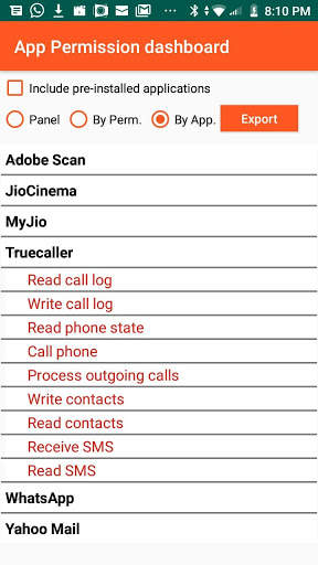 App Permission Dashboard screenshot 3