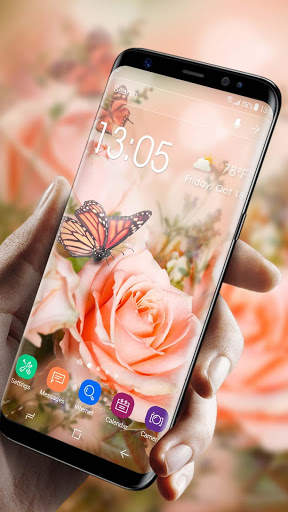Flower Live Wallpaper Dancing Butterfly screenshot 5