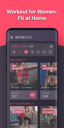 Workout for Women: Fit at Home screenshot 1